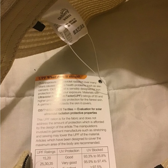 Oh Sunny beige sun visor open top foldable w/bag NWT - Picture 8 of 8